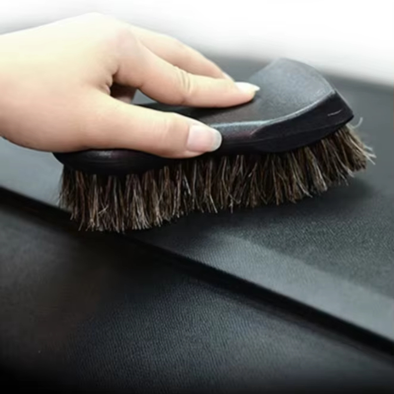 Leather Cleaner Interior - Genuine Horsehair Leather Cleaning Brush for